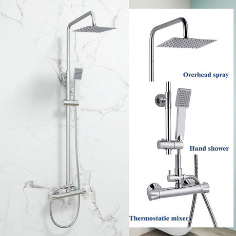 Modern Splash Steel Thermostatic Shower Mixer-H-09A