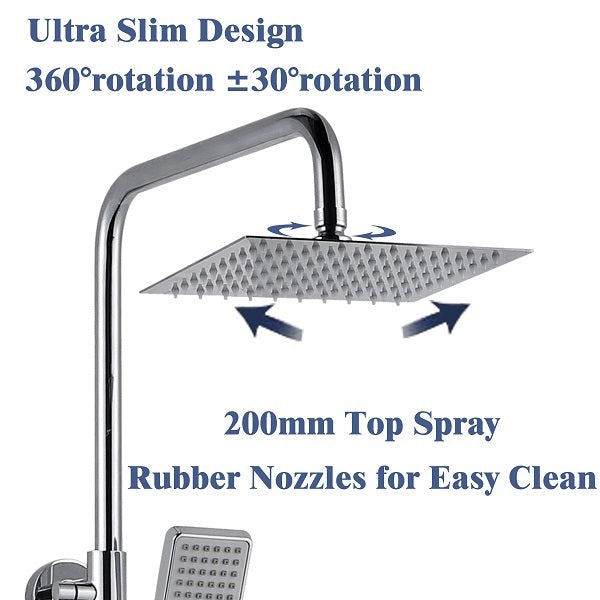 Modern Splash Steel Thermostatic Shower Mixer-H-09A