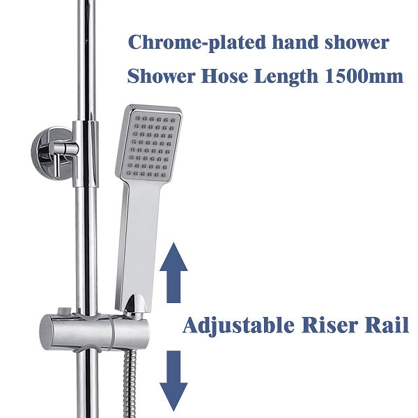 Modern Splash Steel Thermostatic Shower Mixer-H-09A