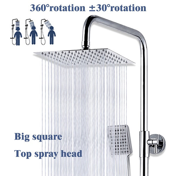 Modern Splash Steel Thermostatic Shower Mixer-H-09A