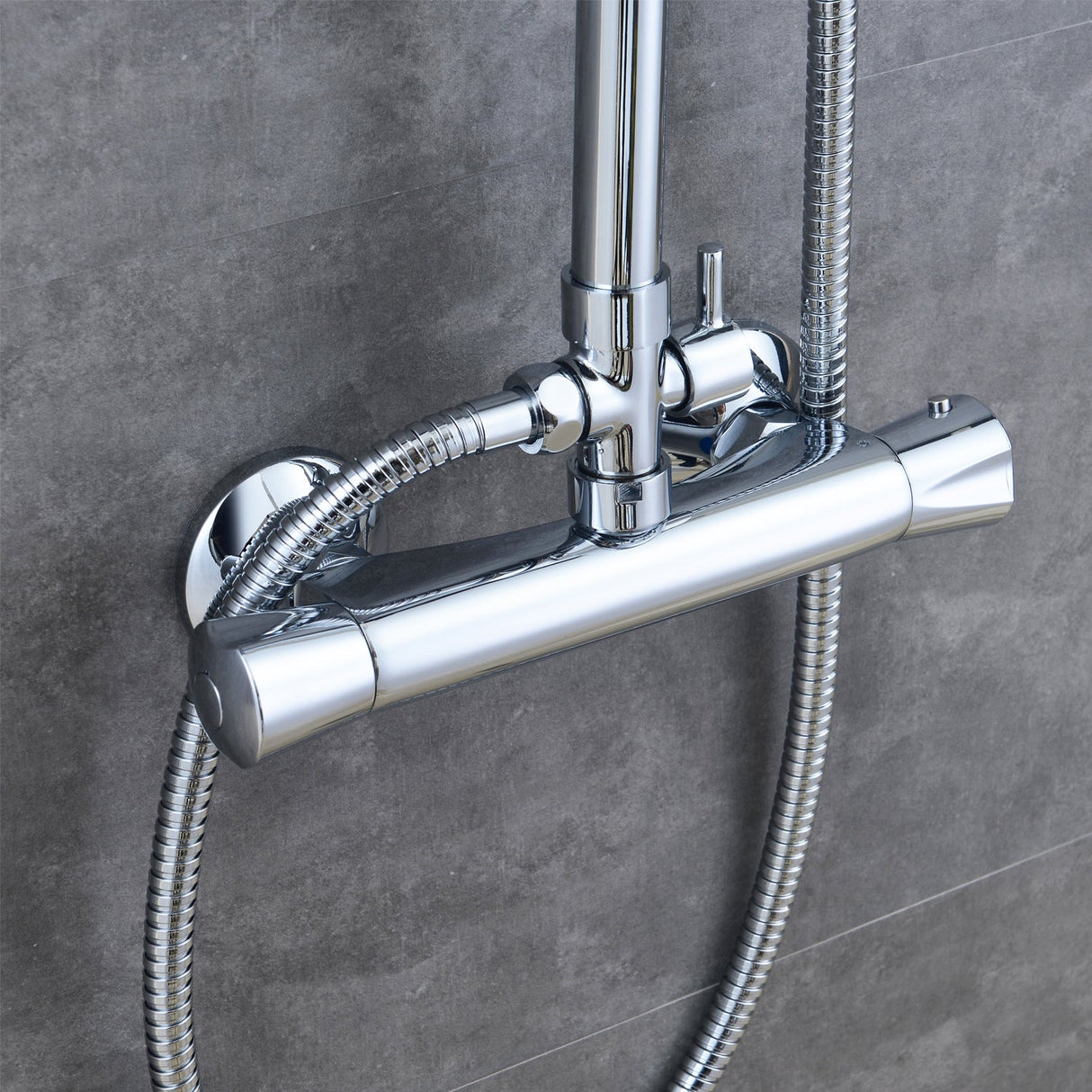 Modern Splash Chrome Thermostatic Shower Set