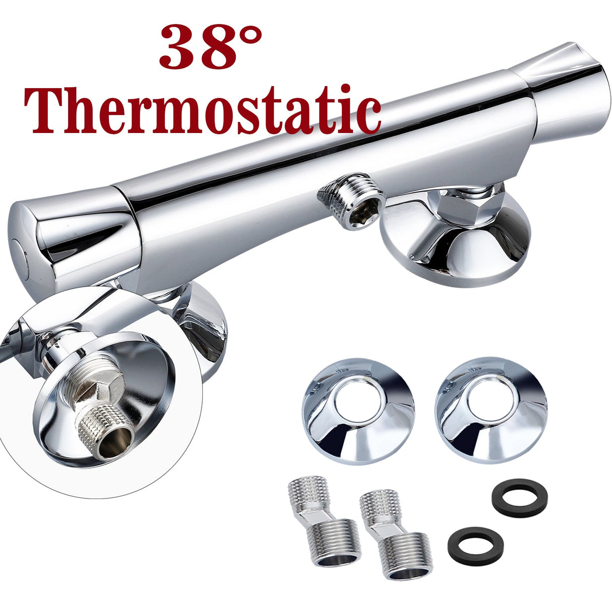 Modern Splash Chrome Thermostatic Shower Set