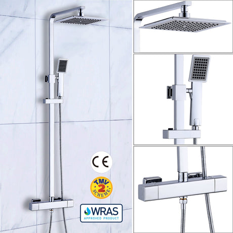 Modern Splash Chrome Thermostatic Shower