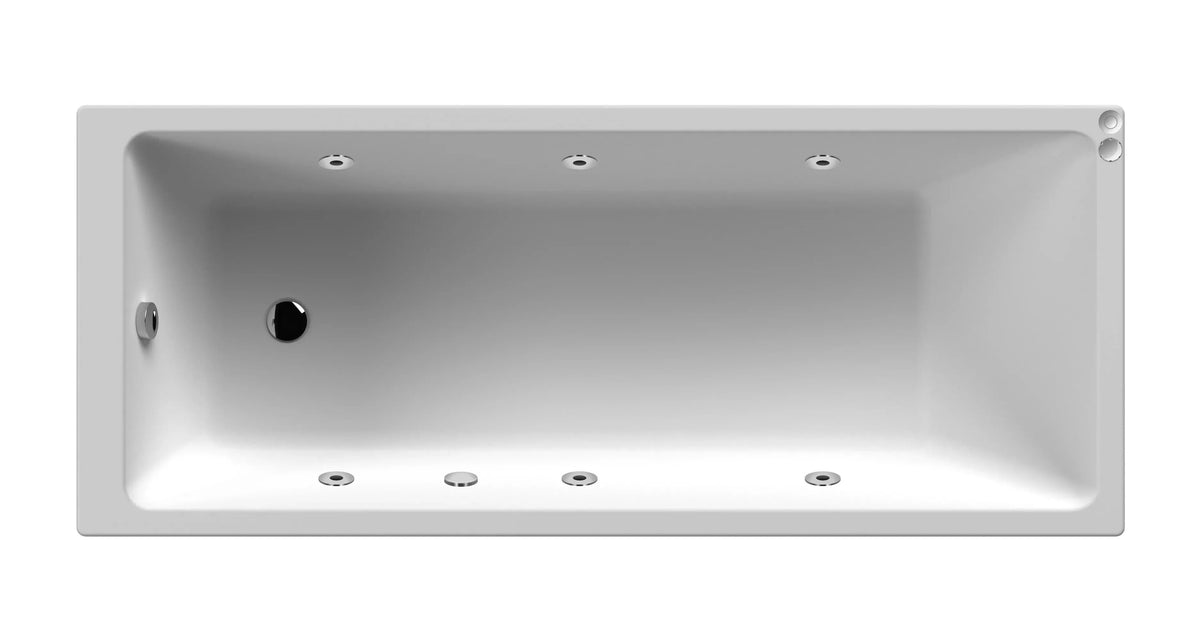 Modern Splash 1700mm x 700mm Thin Edge 6 Jet Whirlpool Bath