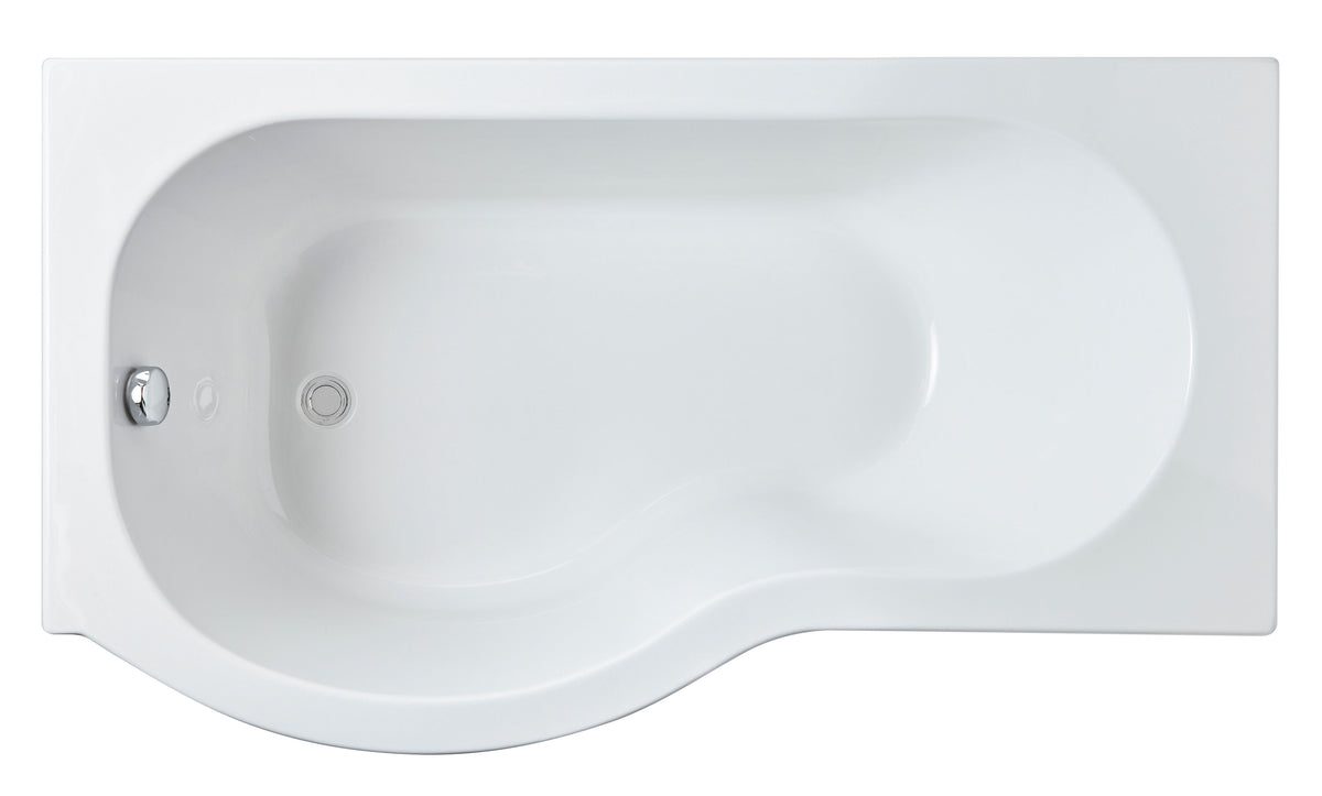 Modern Splash 1500mm Left-Hand P Shaped Shower Bath With Legs