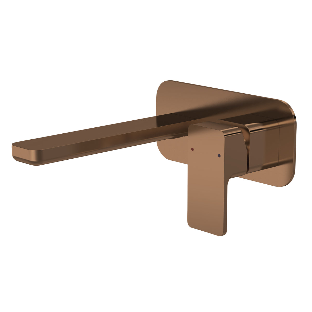Modern Splash Brushed Bronze 2 Tap Hole Wall Mounted Basin Mixer