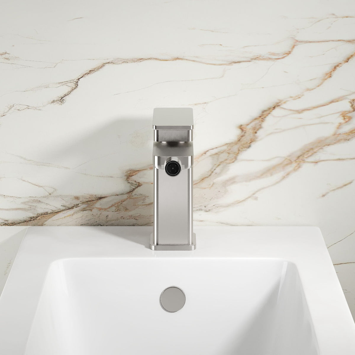 Modern Splash Chrome Mono Bidet Mixer and Pop Up Waste