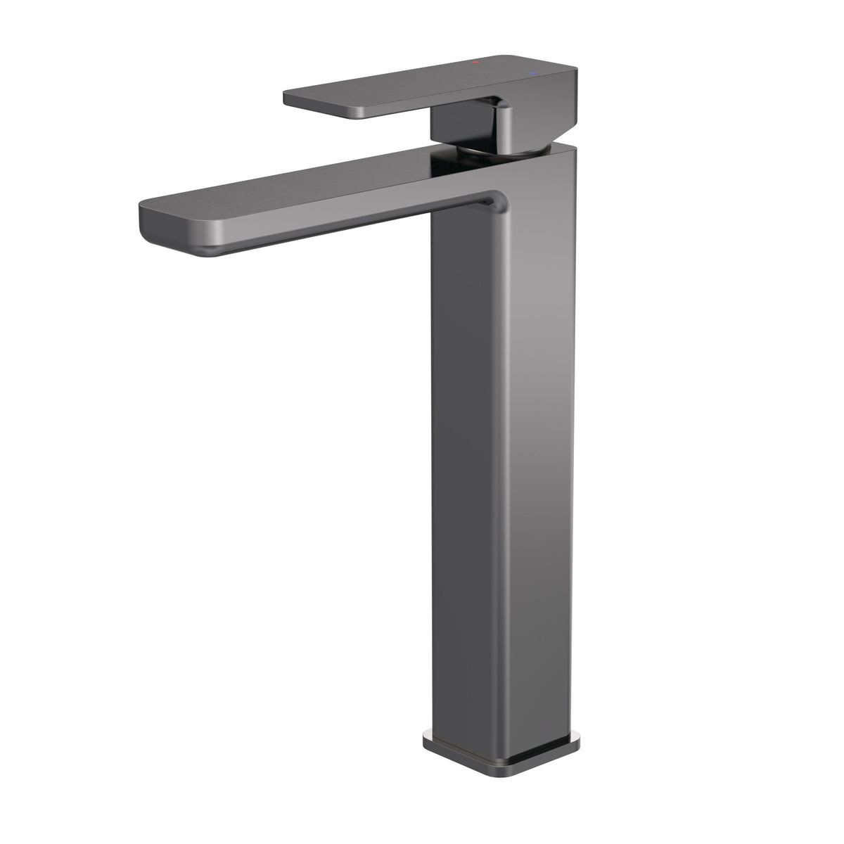 Modern Splash Brushed Pewter High Rise Mono Basin Mixer