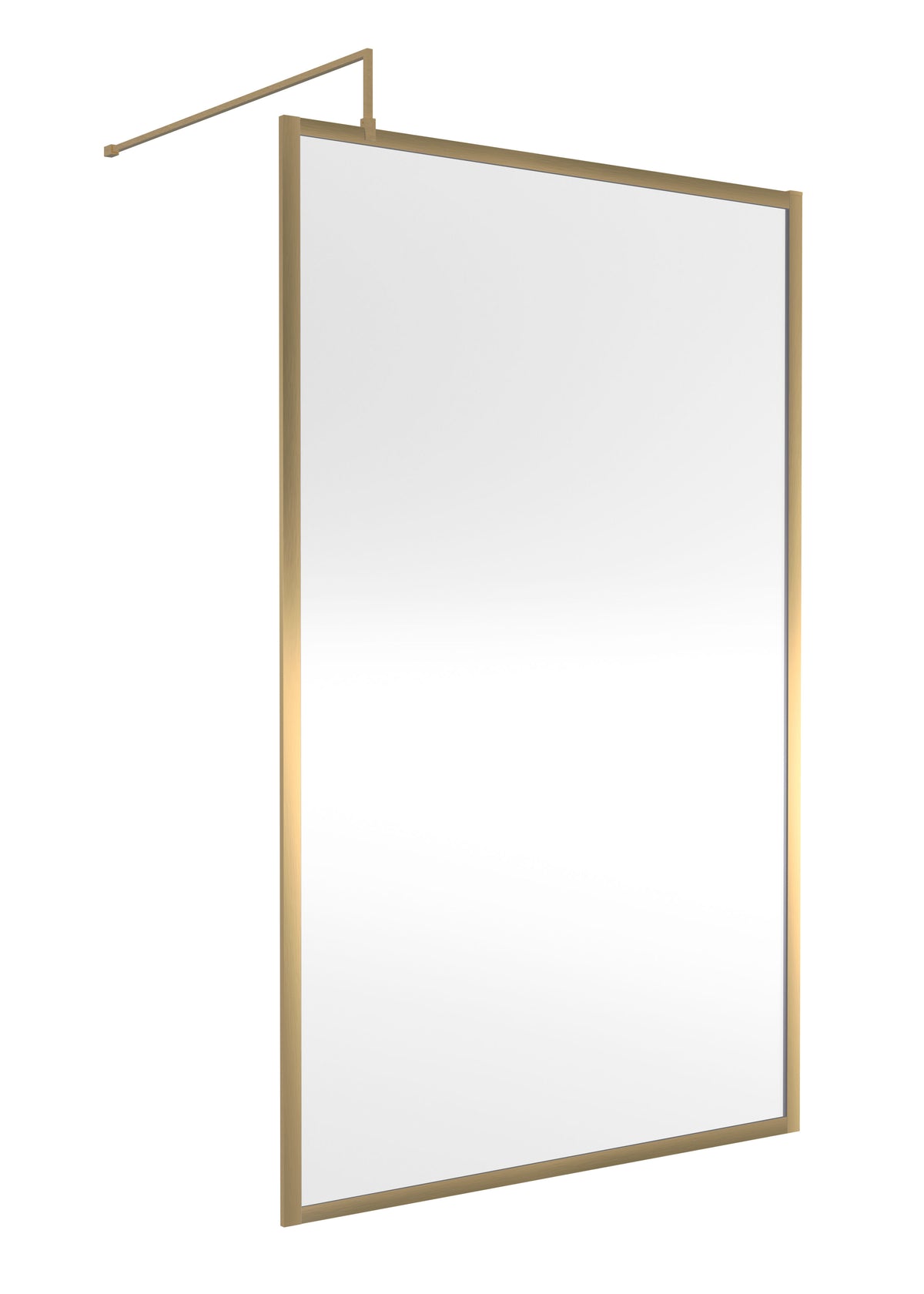 Modern Splash 1200mm Brushed Brass Outer Frame Wetroom Screen