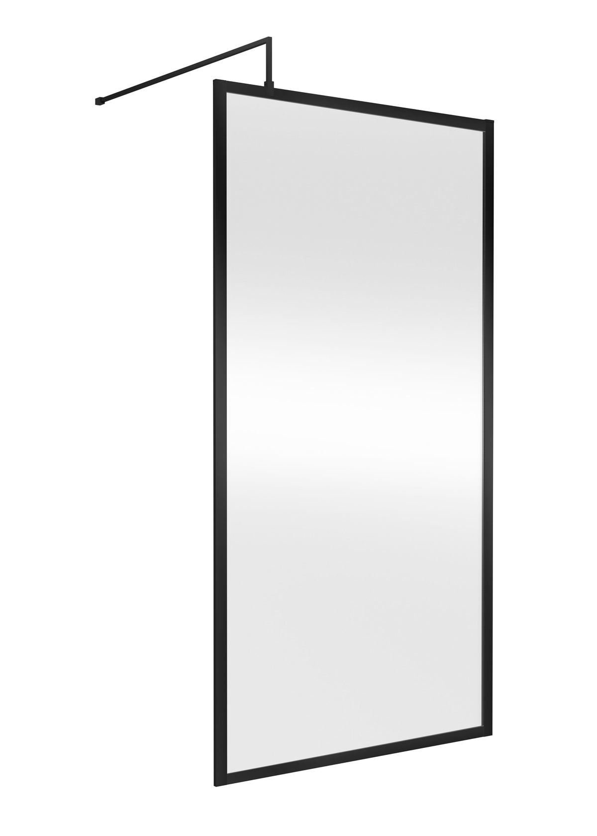 Modern Splash 1000mm Matt Black Outer Frame Wetroom Screen