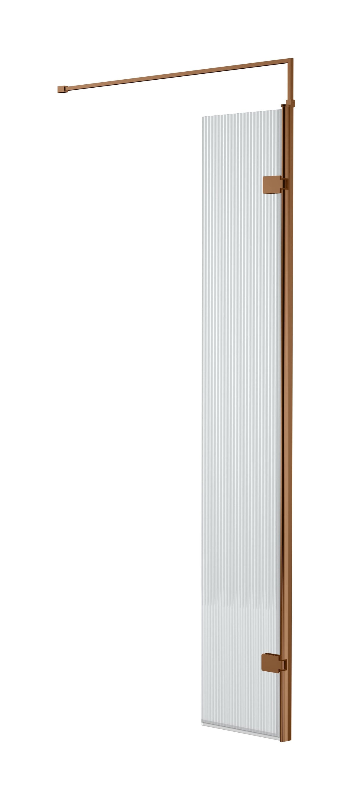 Modern Splash 300mm Brushed Bronze Hinged Flipper Screen 8mm Glass