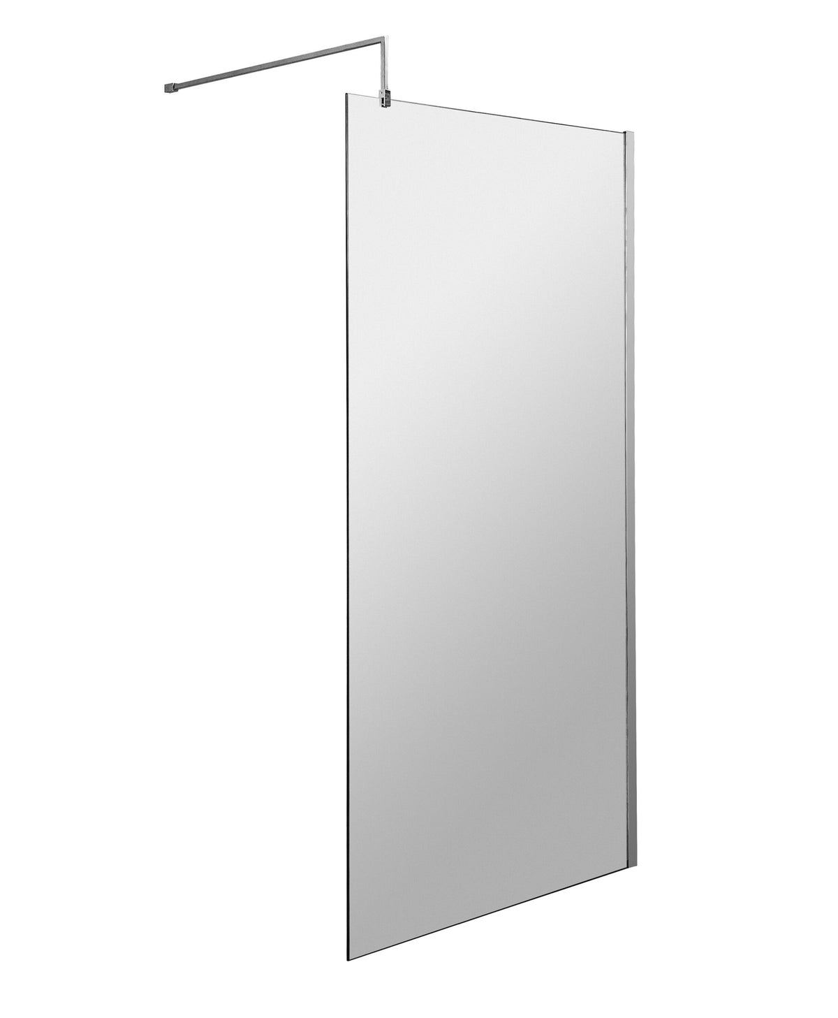 Modern Splash 1000mm Chrome Wetroom Screen With Support Bar