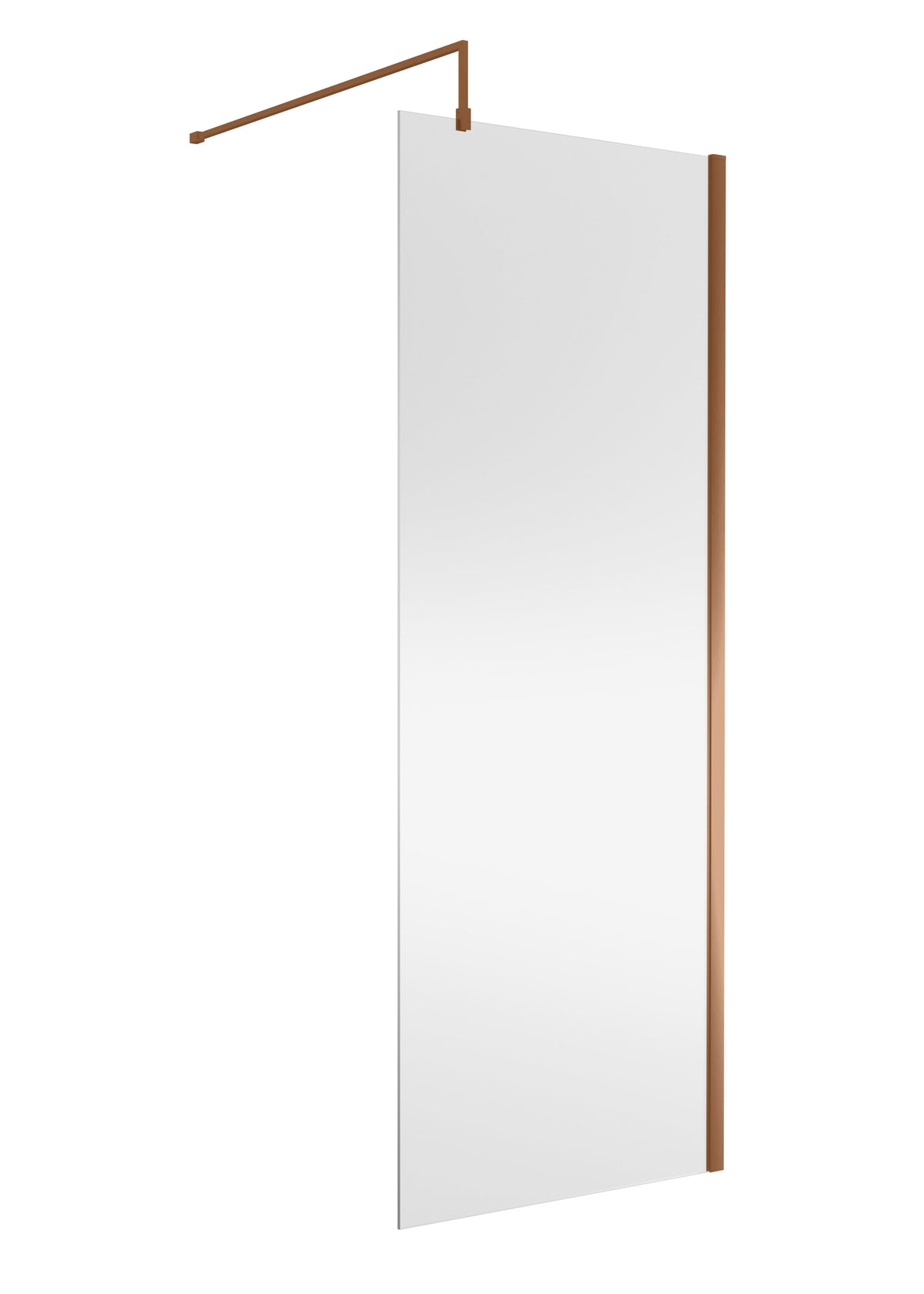 Modern Splash 800mm Brushed Bronze Wetroom Screen With Support Bar