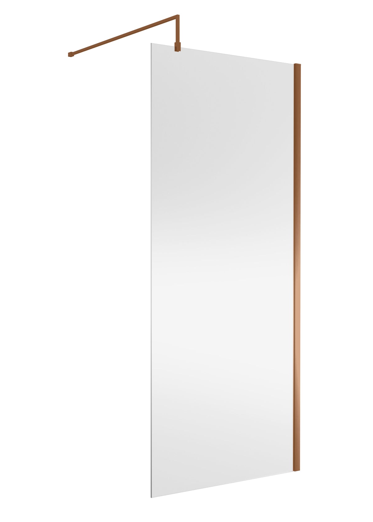 Modern Splash 900mm Brushed Bronze Wetroom Screen With Support Bar