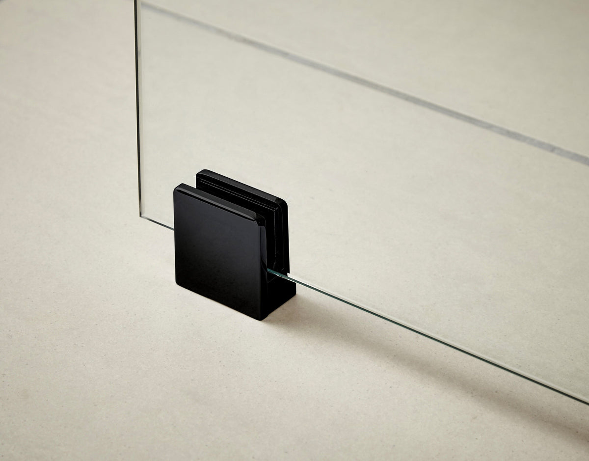 Matt Black Wetroom Foot And Wall Bracket