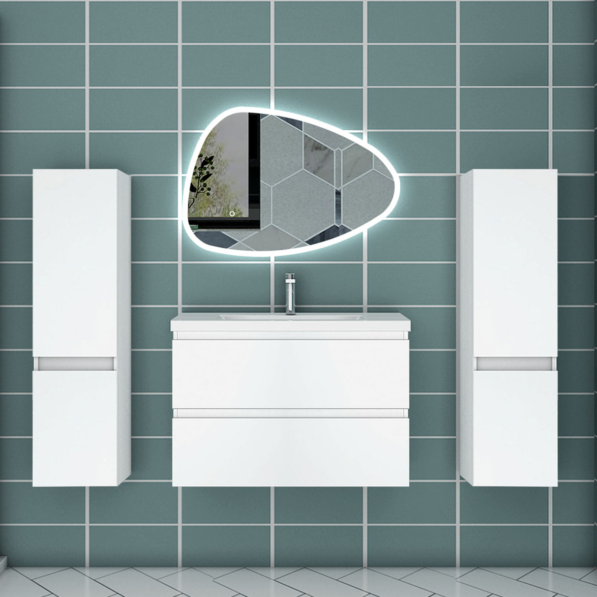 Modern Splash Led Mirror- BM-HDSD02
