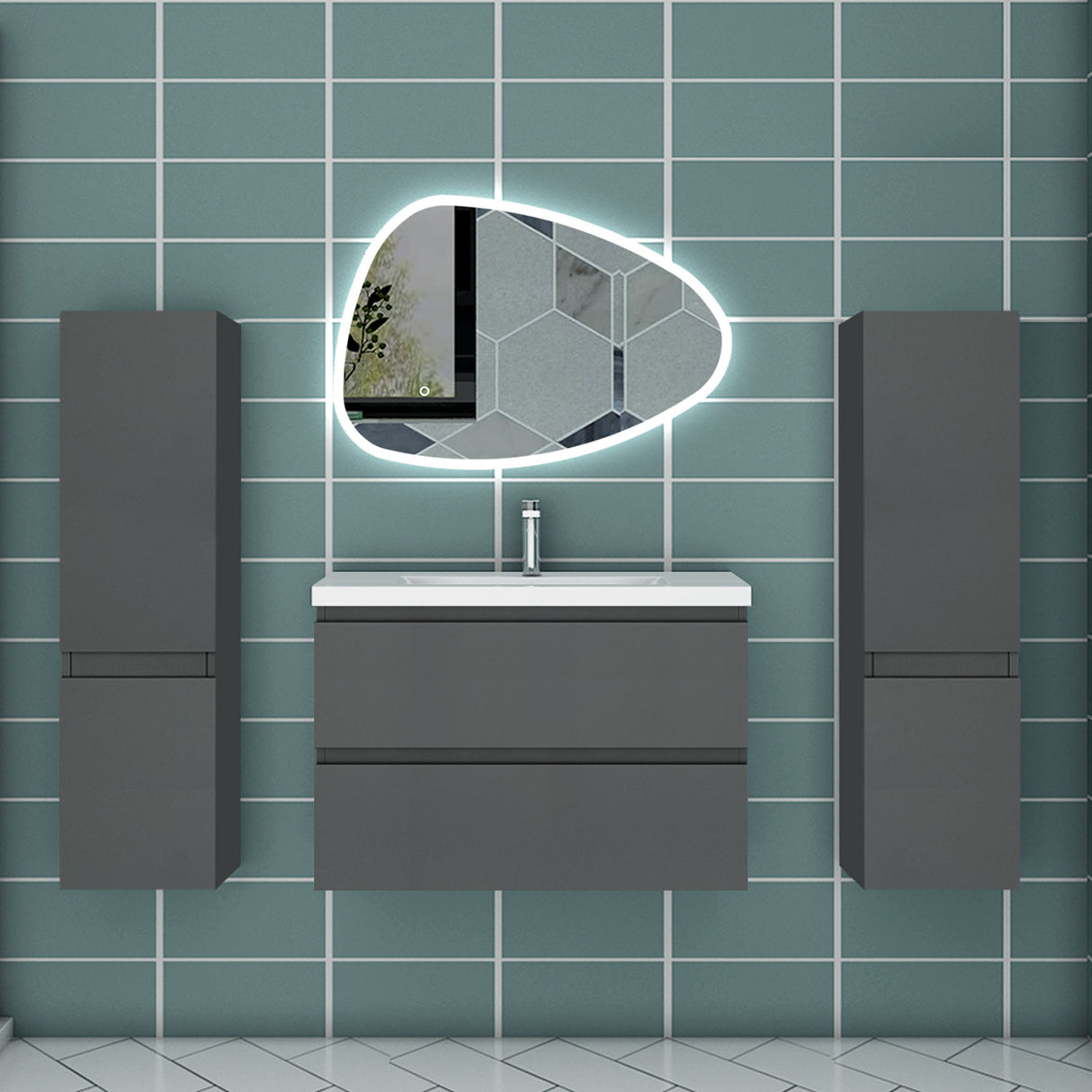 Modern Splash Led Mirror- BM-HDSD02