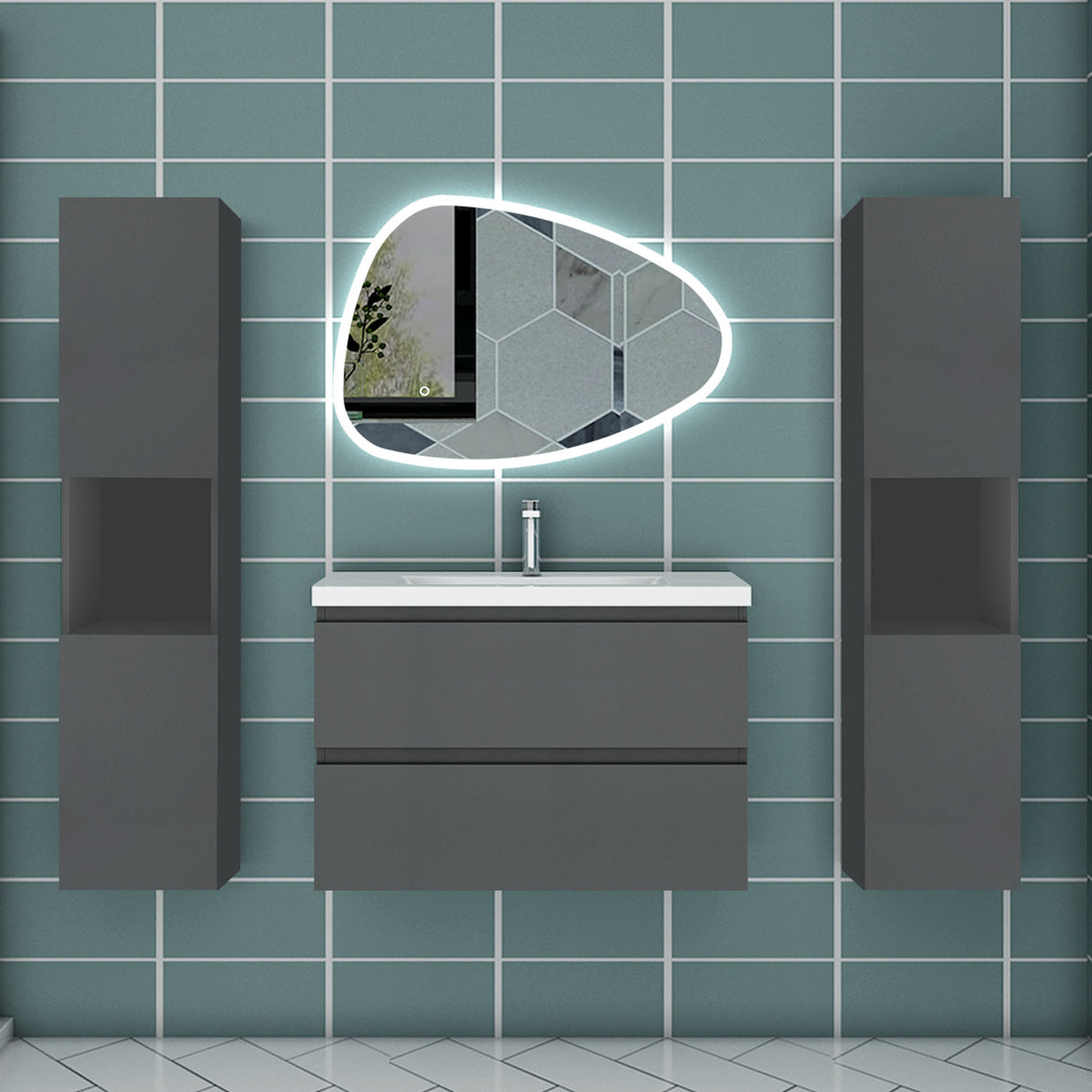 Modern Splash Led Mirror- BM-HDSD02