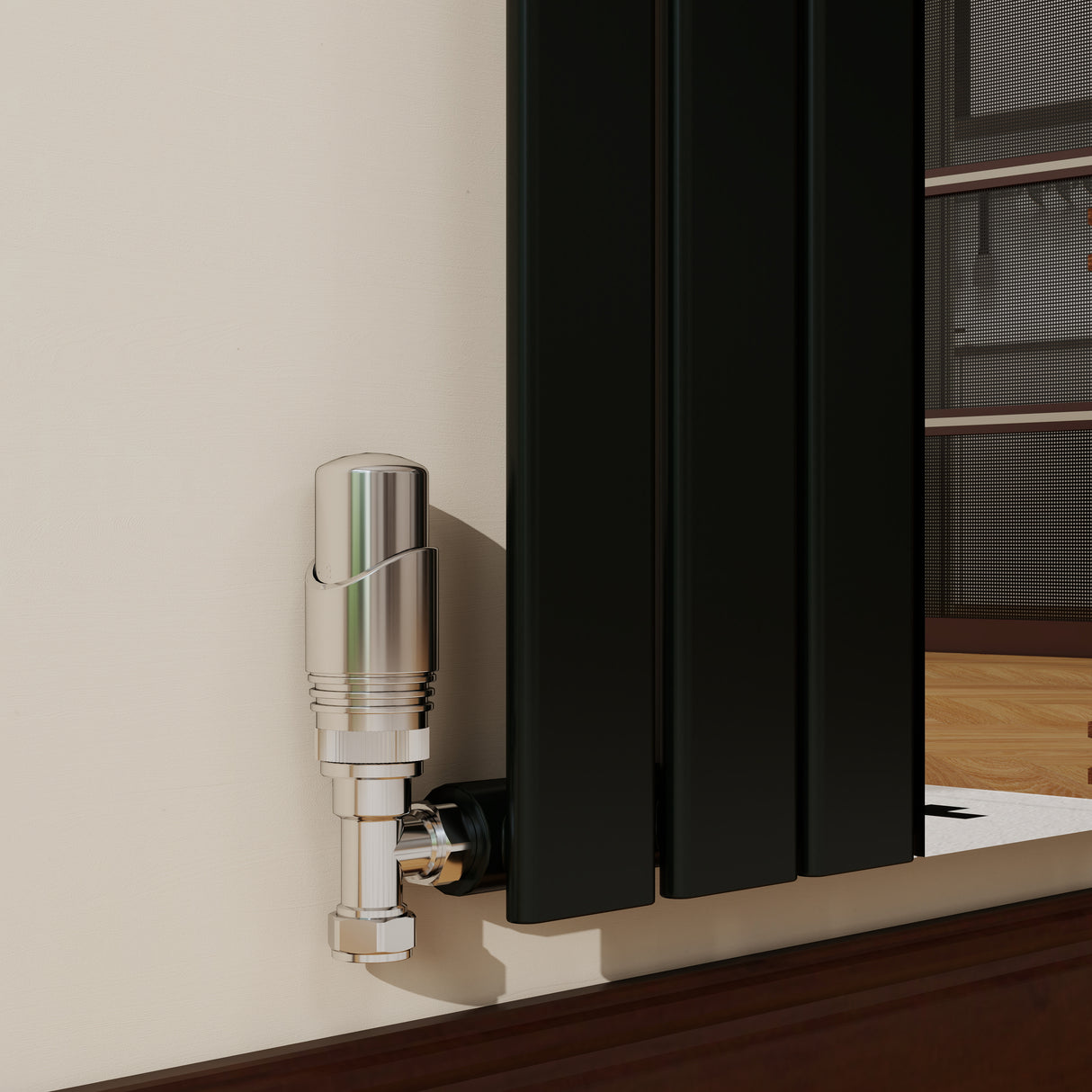 Modern Splash Vertical Oval Column Mirror Radiator 1800x499mm Single