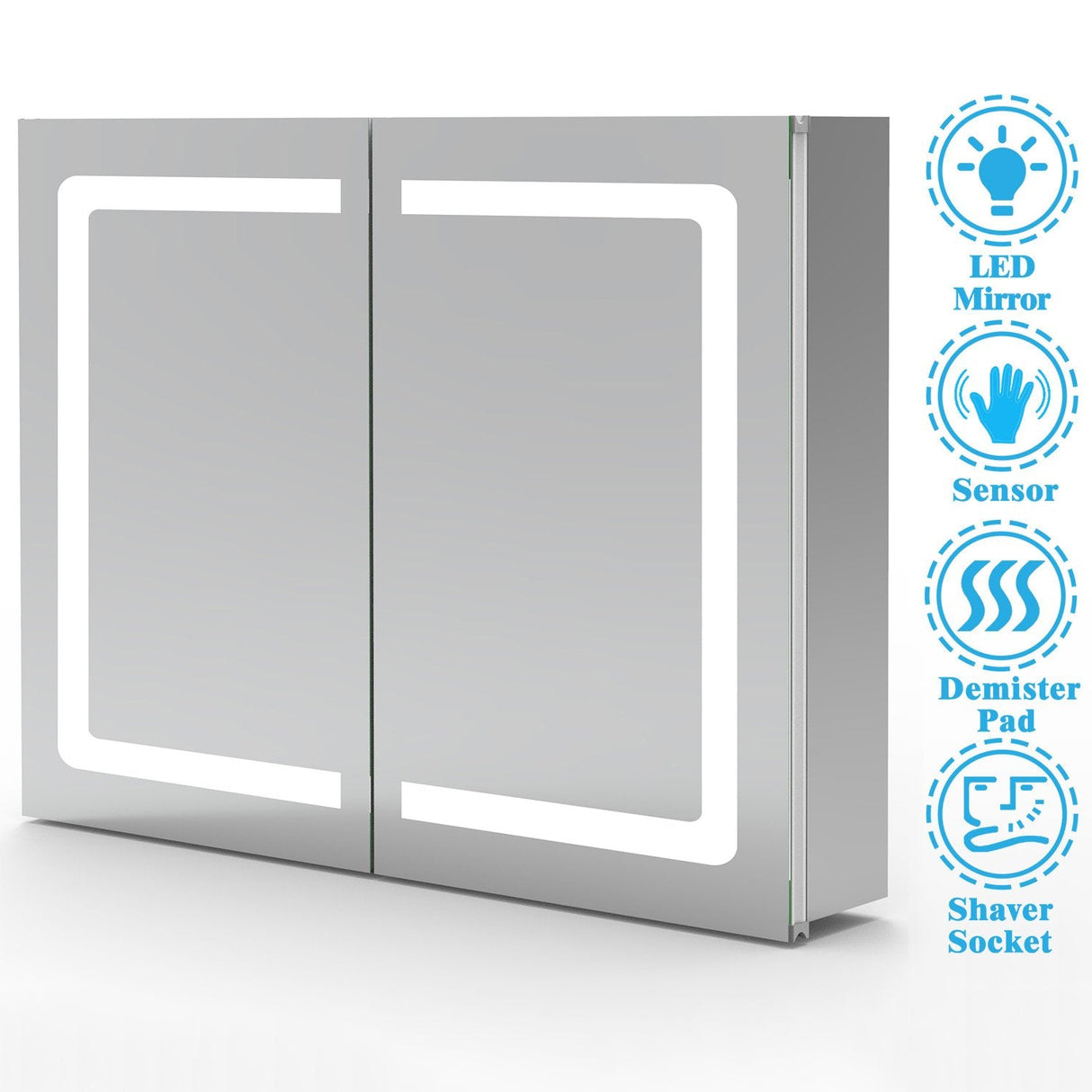 Modern Splash LED Rectangle Mirror-BMG-KC32