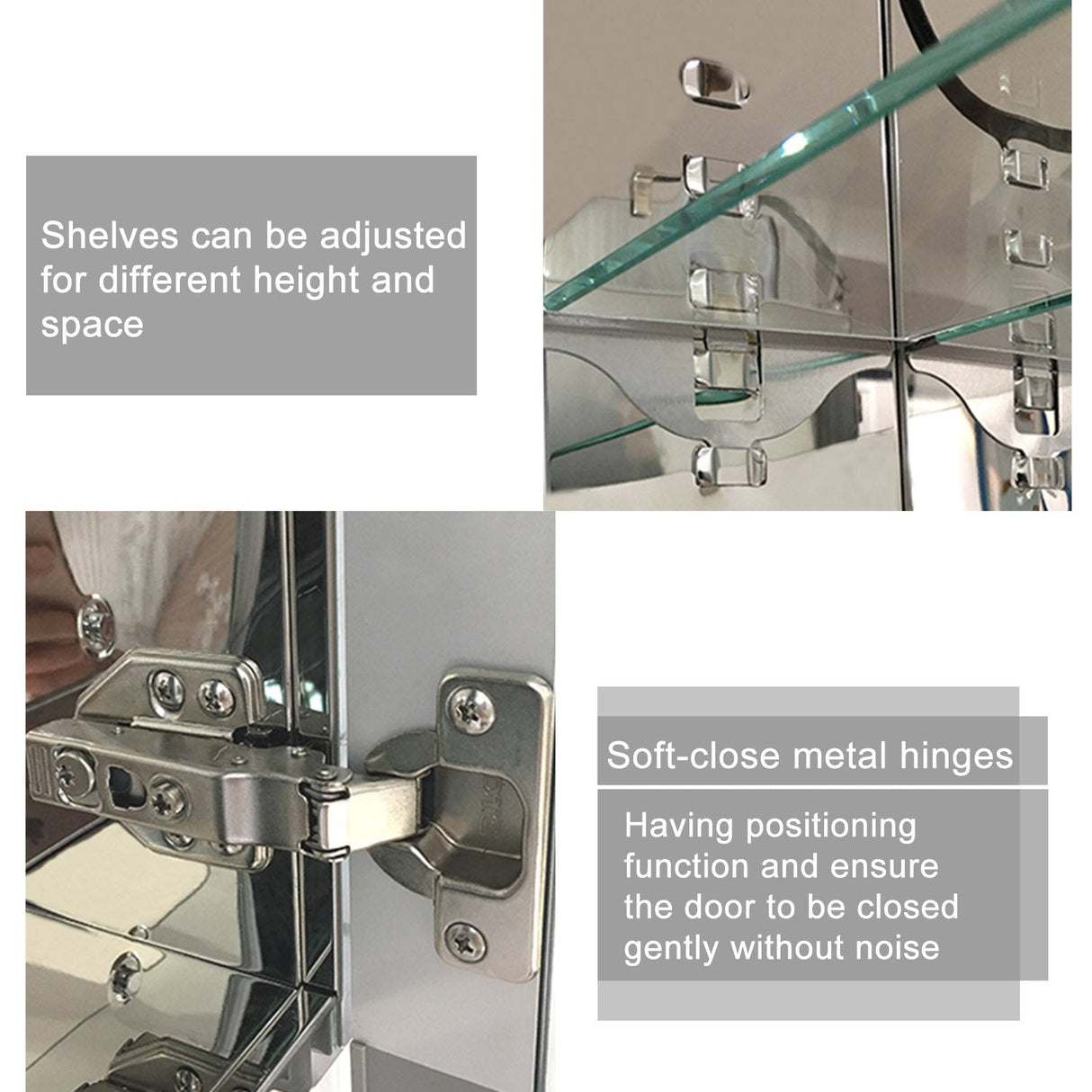 Modern Splash LED Rectangle Mirror-BMG-KC32