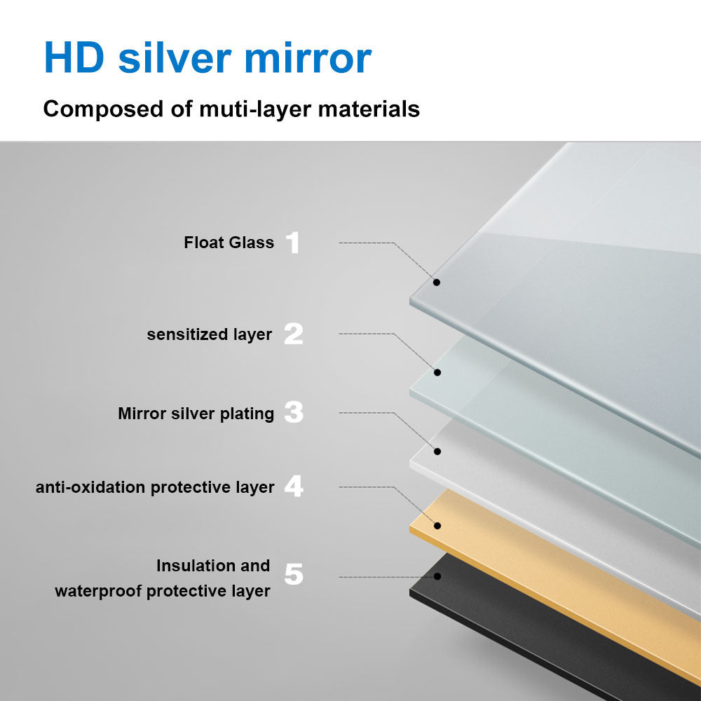 Modern Splash LED Rectangle Mirror-BM-HD1502B