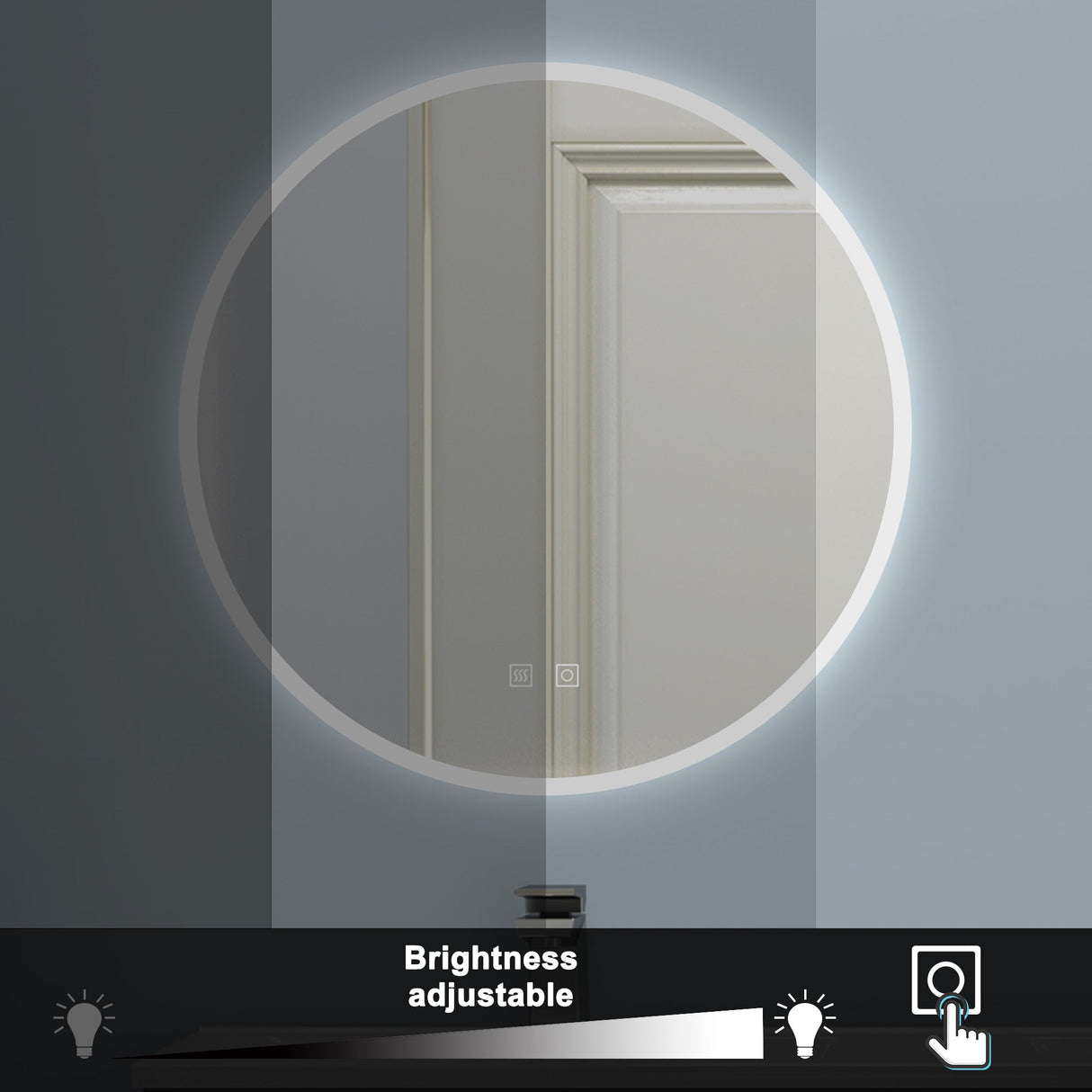 Modern Splash LED Round Mirror-BM-HD1701-L