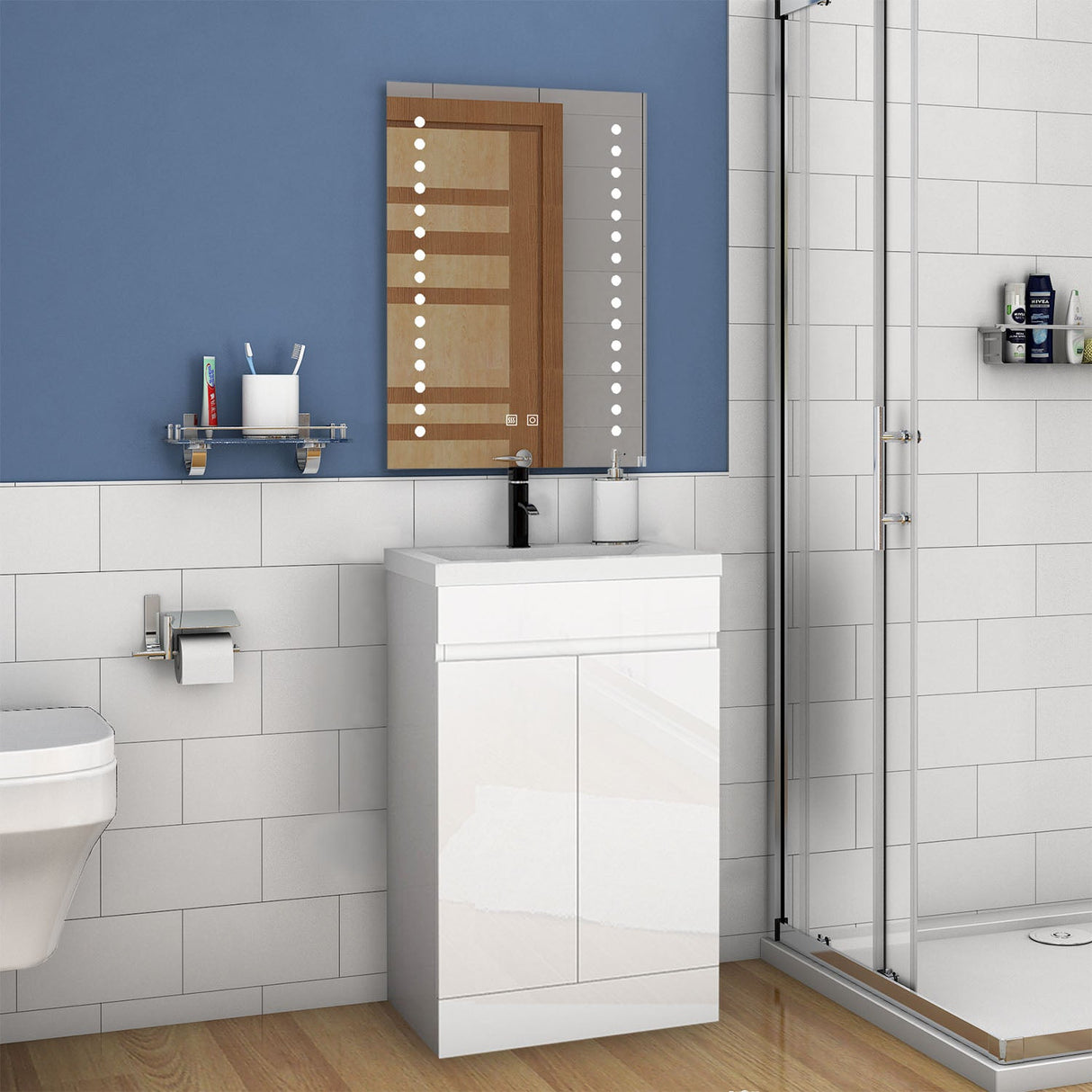 Modern Splash White Vanity Units