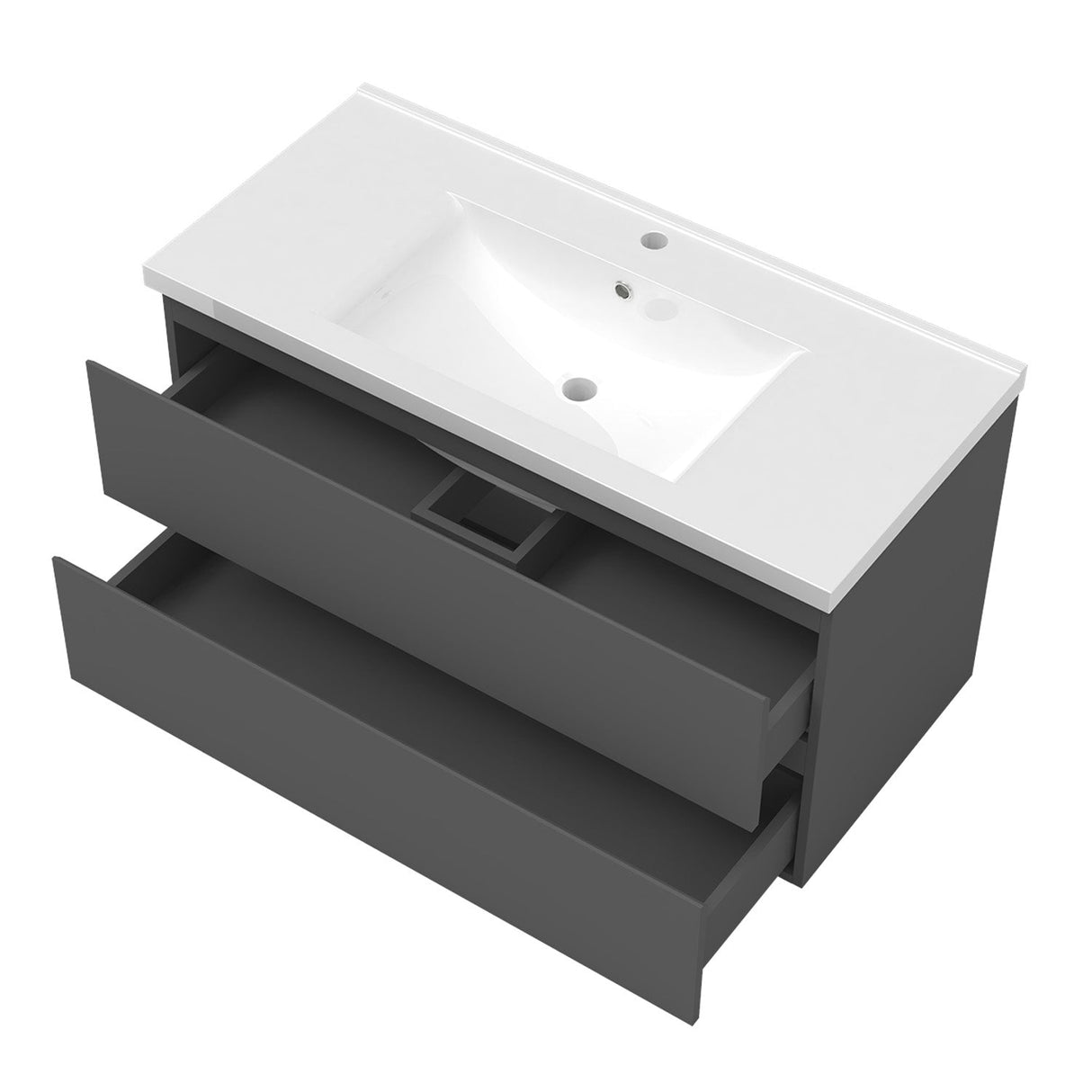 Modern Splash Grey Wall Mounted Vanity Units-Y-254B+Y-T-100A