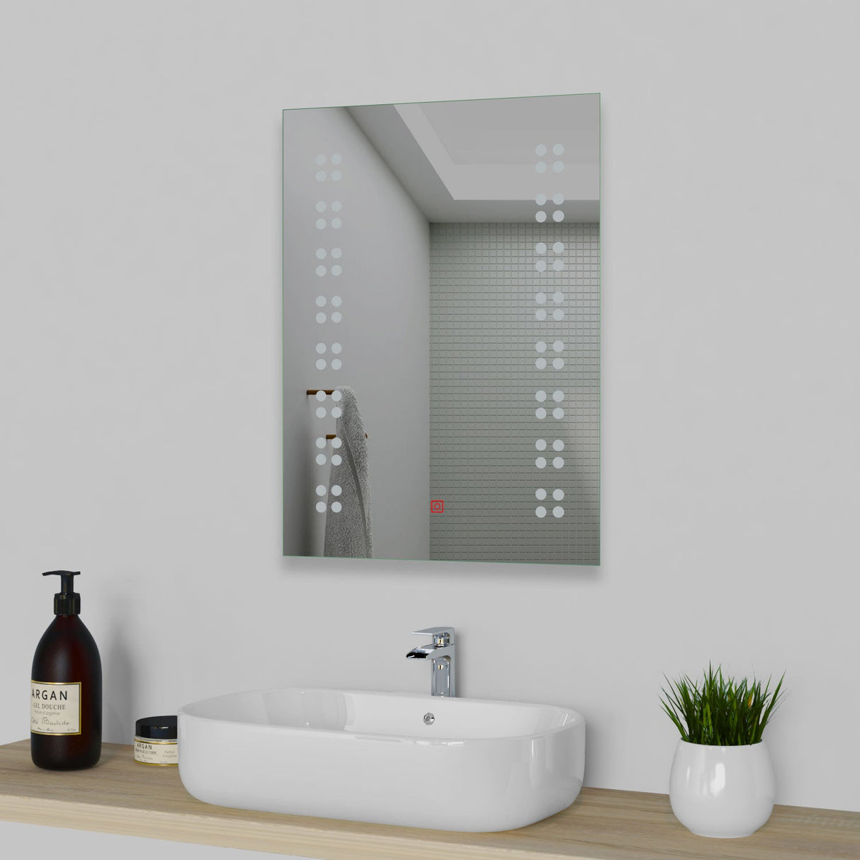 Bathroom Mirror with LED Llights-450x600mm/500x700mm