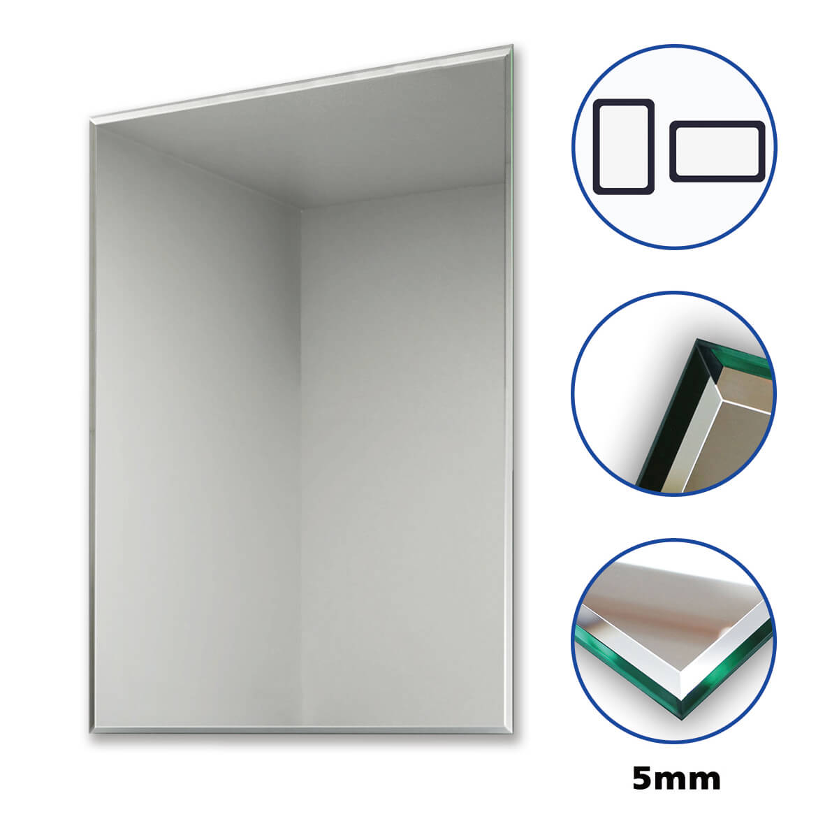 Modern Splash Rectangle Mirror
