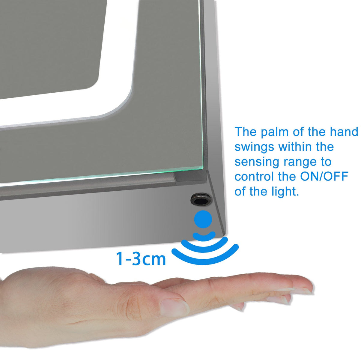 Modern Splash LED Rectangle Mirror-BMG-KC32