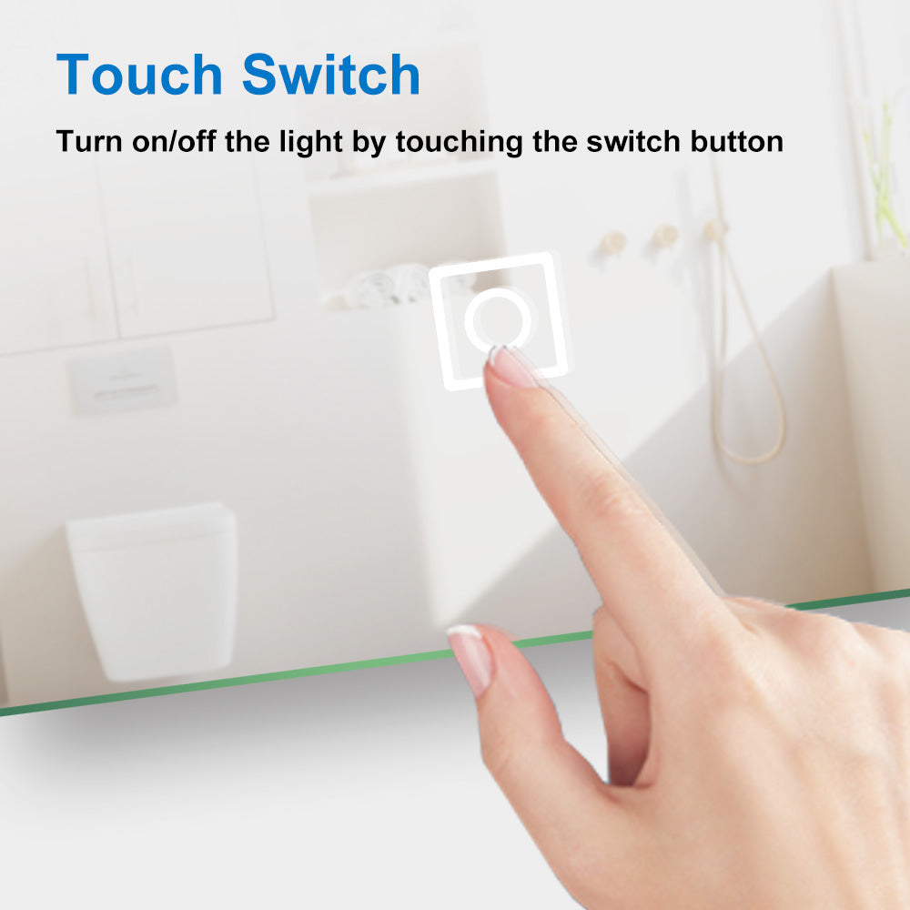 Modern Splash LED Bathroom Cabinet with Mirror Demister Shaver Socket