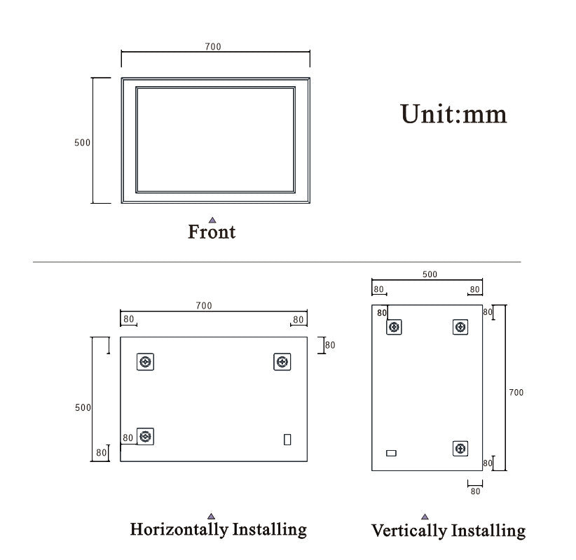 Modern Splash Rectangle Mirror