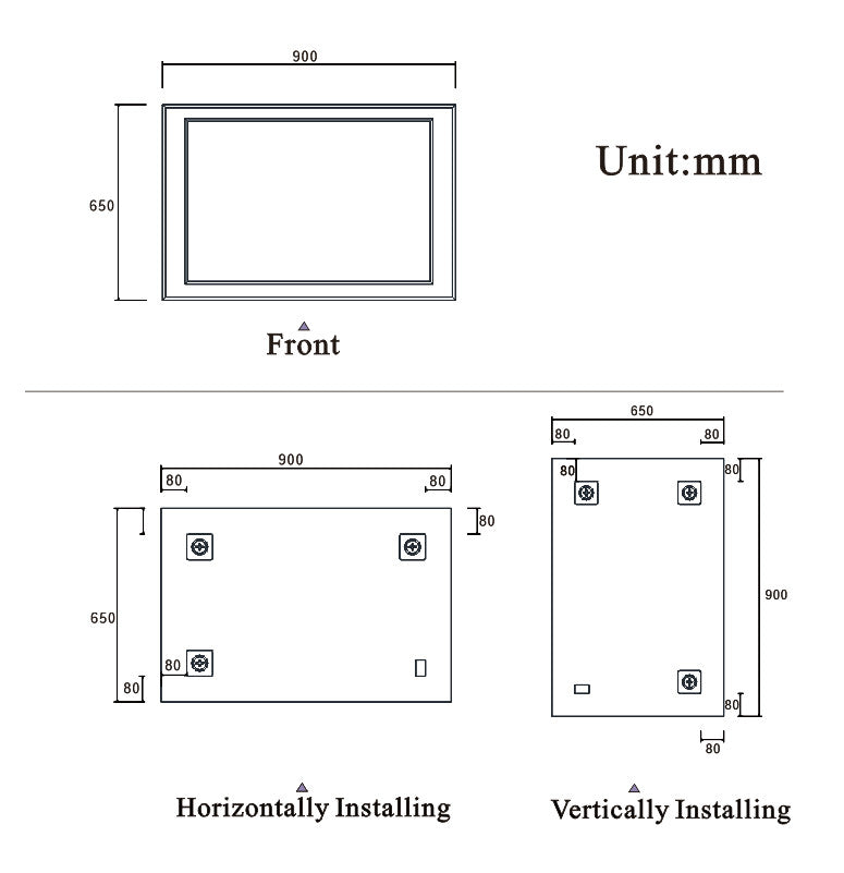 Modern Splash Rectangle Mirror