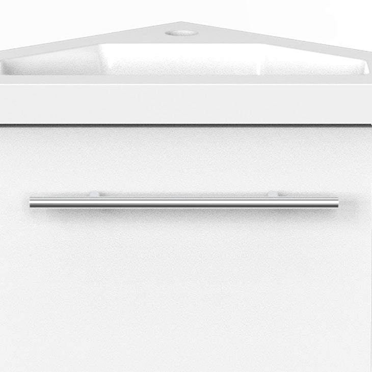 Modern Splash White Corner Vanity Units