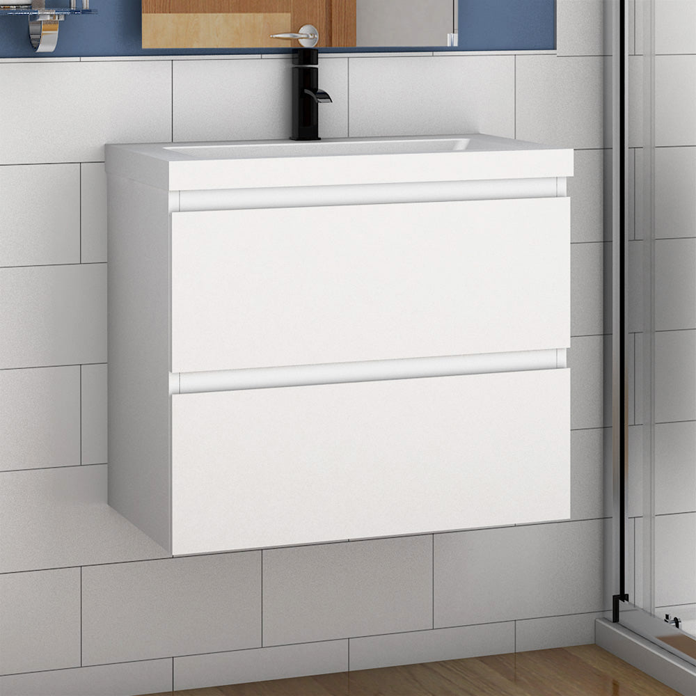 Modern Splash White Hung Vanity Units