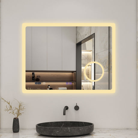 Modern Splash LED bathroom mirror BM-HD1503BSTM — touch control with anti-fog and adjustable brightness