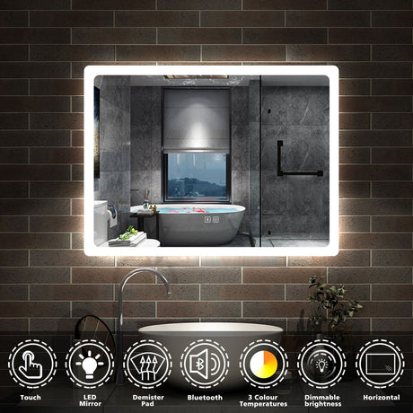 Modern Splash eco-friendly LED bathroom mirror — stylish, smart and sustainable design