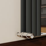 Modern Splash Vertical Oval Column Mirror Radiator 1800x499mm Double