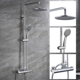 Modern Splash Steel Thermostatic Shower Mixer