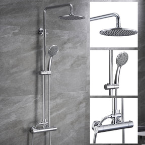 Modern Splash Steel Thermostatic Shower Mixer
