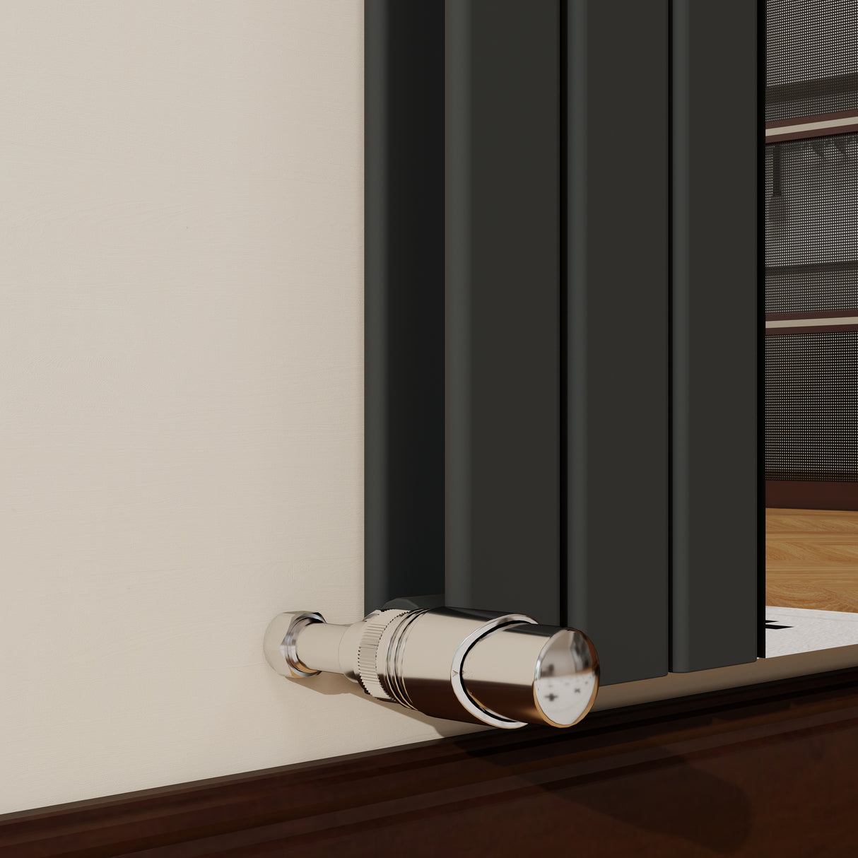 Modern Splash Vertical Flat Panel Mirror Radiator 1800x417mm Double