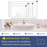 Modern Splash LED Rectangle Mirror
