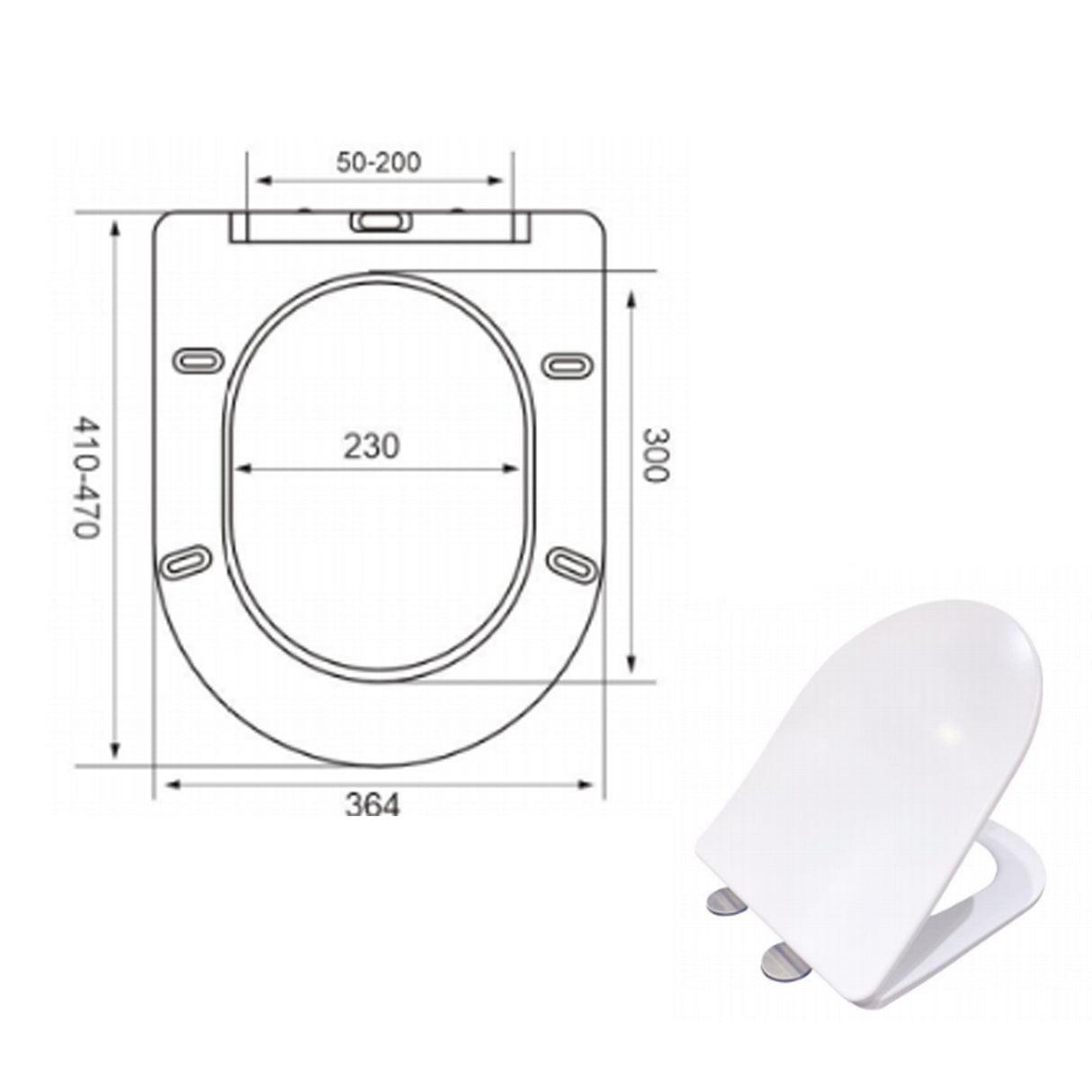 Modern Splash Wall Hung Toilet Whit-TO-085