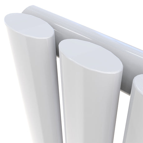 Modern Splash Oval Column White Radiator Details
