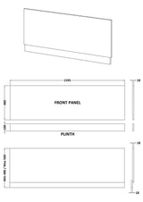 Modern Splash  1600mm White Gloss Waterproof Front Bath Panel