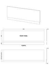 Modern Splash  1900mm White Gloss Waterproof Front Bath Panel
