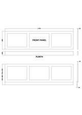 Modern Splash  1800mm Shaker Style Waterproof Front Bath Panel