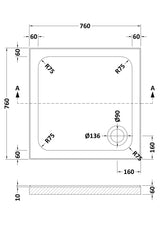 Shower Stone Tray Size